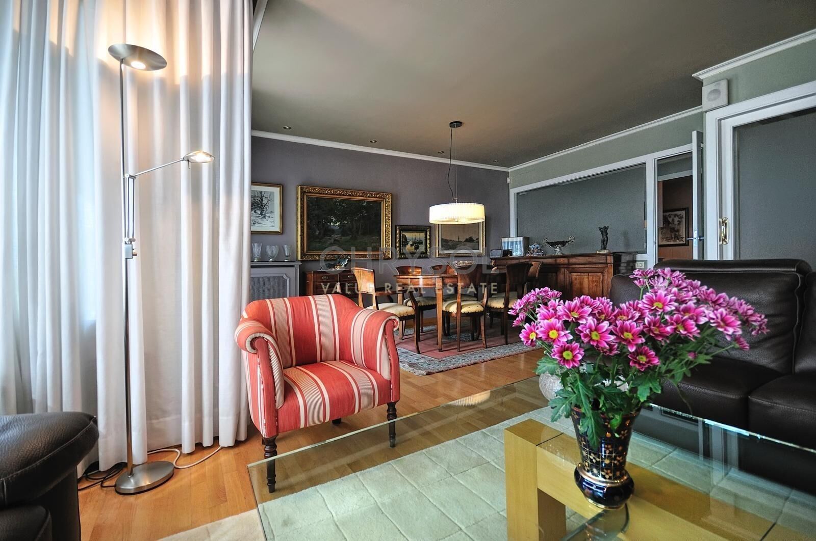 Living room of Flat for sale in  Barcelona Capital  with Air Conditioner, Heating and Parquet flooring