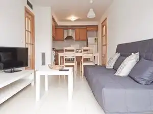 Sala d'estar de Apartament de lloguer en Torredembarra amb Aire condicionat, Calefacció i Moblat