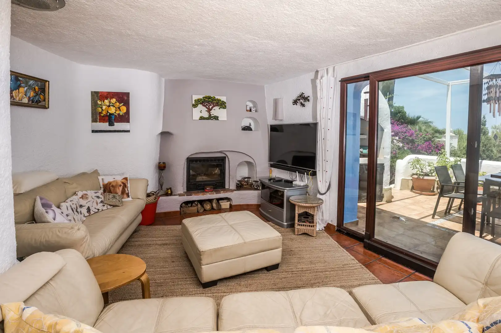 Sala de estar de Casa o chalet en venta en Jávea / Xàbia con Aire acondicionado, Calefacción y Jardín privado
