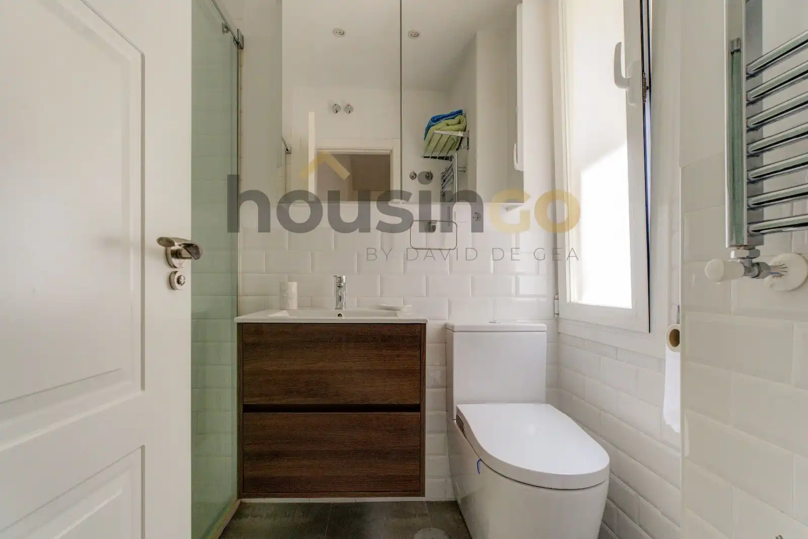 Badezimmer von Wohnung zur Miete in Madrid mit Klimaanlage, Heizung und Parkett