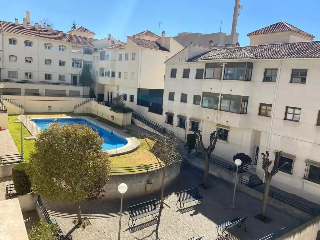 Exterior view of Flat for rent in Granada  with Heating, Private garden and Community pool