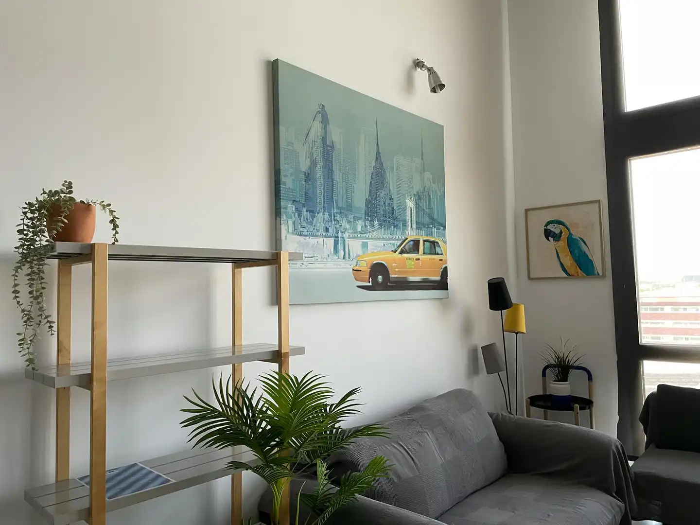 Living room of Flat for rent in Madrid  with Air Conditioner, Heating and Furnished