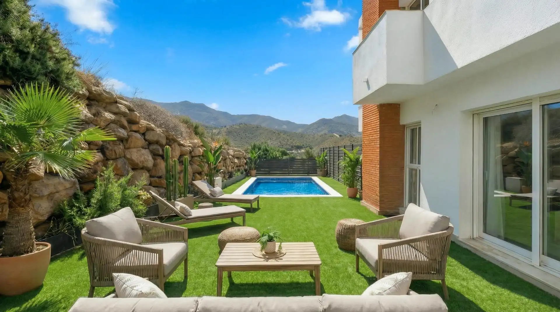 Jardín de Casa o chalet en venta en Vícar con Terraza y Piscina comunitaria