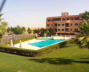 Swimming pool of Flat for sale in Cáceres Capital  with Heating, Terrace and Storage room