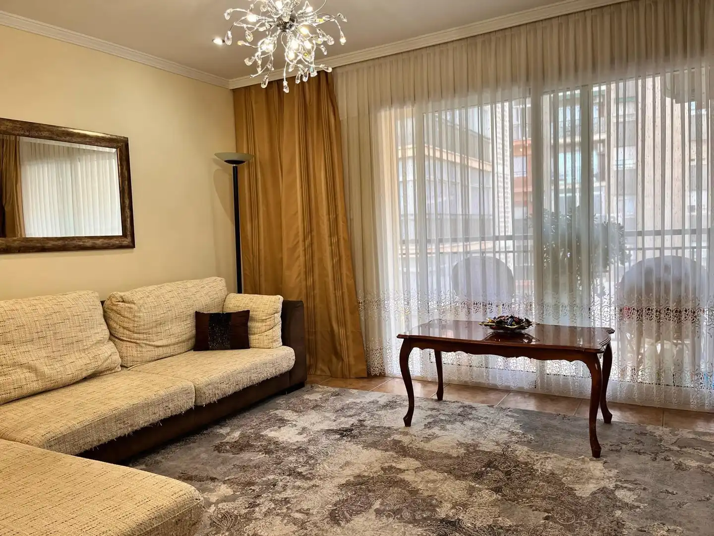 Living room of Flat for sale in Calpe / Calp  with Air Conditioner, Furnished and Balcony