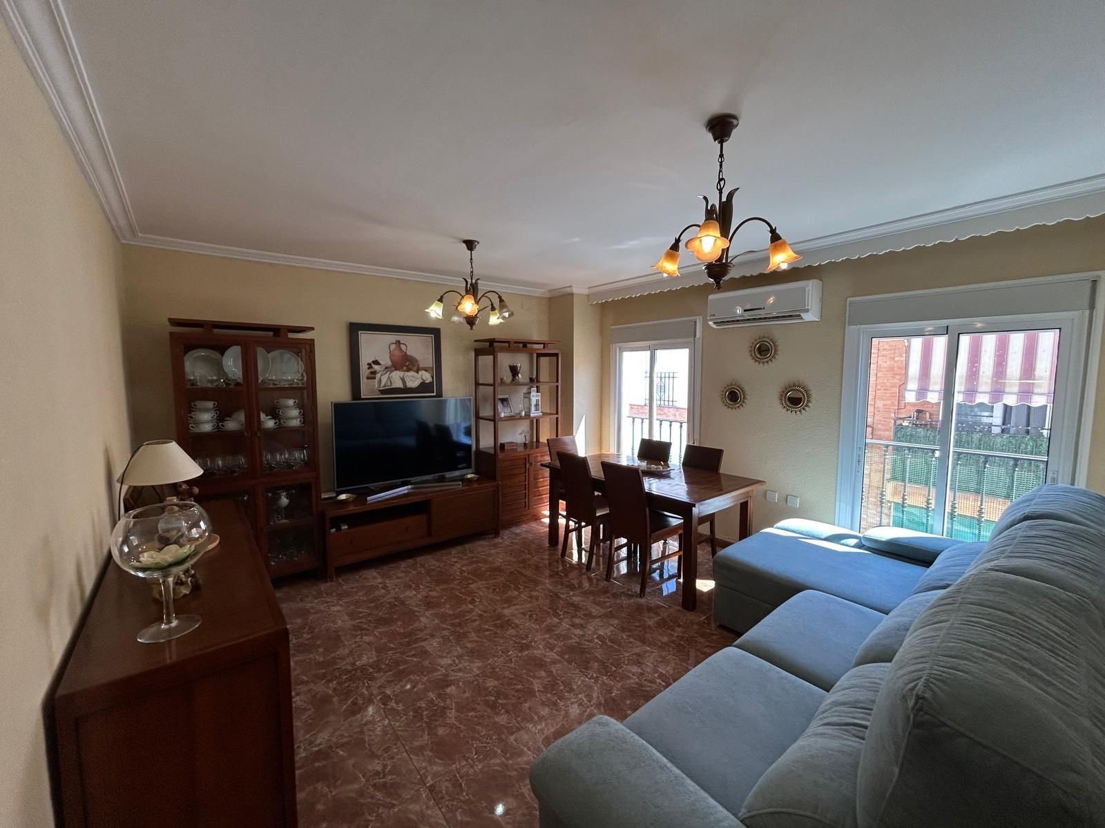 Sala d'estar de Pis en venda en Málaga Capital amb Aire condicionat i Balcó