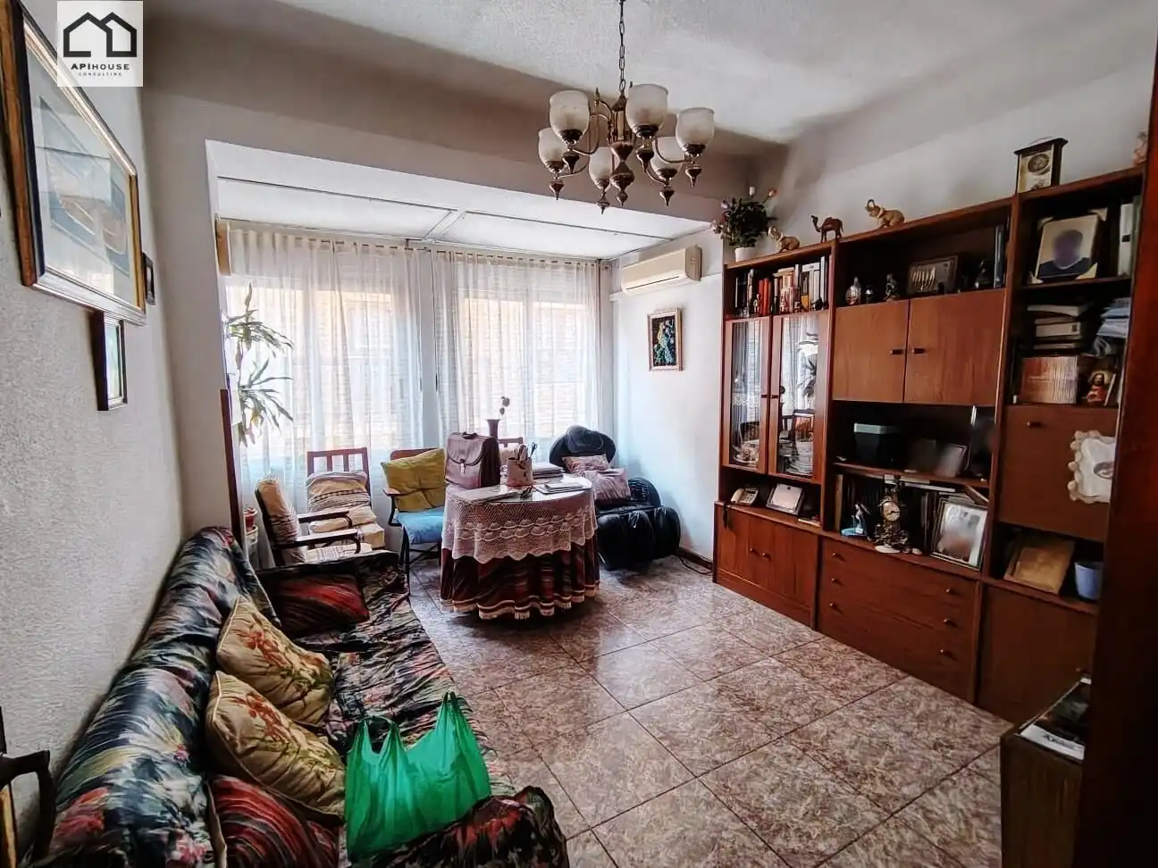 Sala de estar de Apartamento en venta en Alicante / Alacant con Aire acondicionado, Terraza y Amueblado