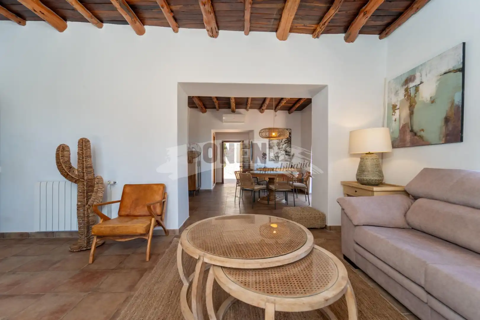 Sala de estar de Casa o chalet de alquiler en Sant Josep de sa Talaia con Aire acondicionado, Calefacción y Jardín privado