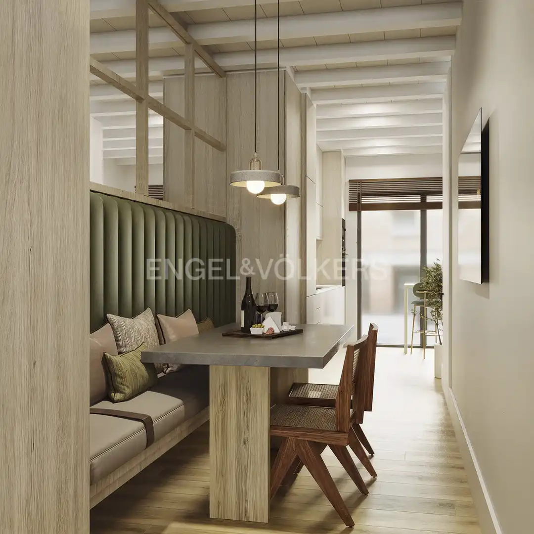 Esszimmer von Wohnung zum Verkauf in Barcelona mit Klimaanlage, Heizung und Parkett