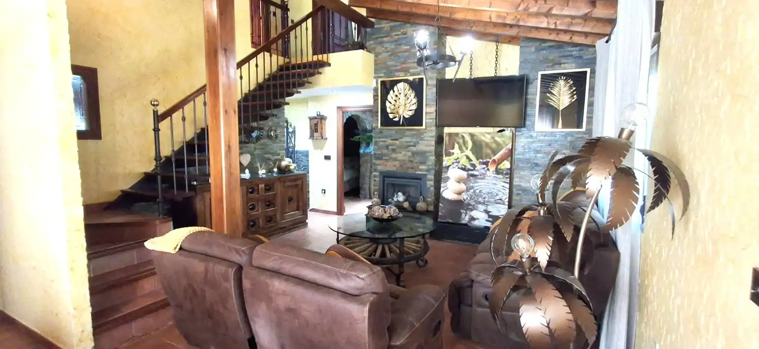 Sala d'estar de Casa o xalet en venda en Villanueva de Duero amb Calefacció, Jardí privat i Traster