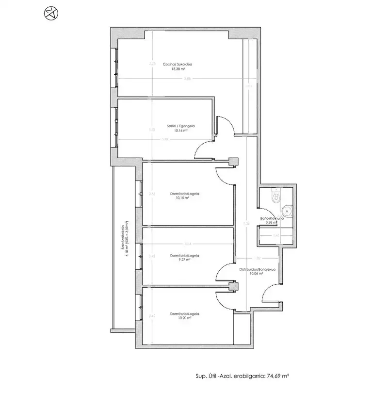 Piso en venta en Lezo con Calefacción, Trastero y Balcón
