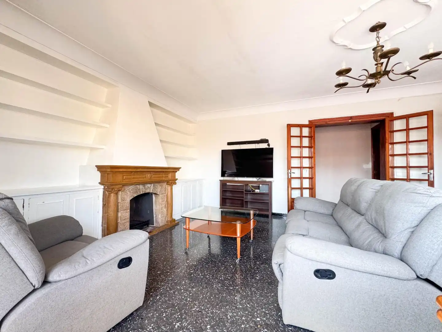 Sala d'estar de Àtic en venda en Marratxí amb Aire condicionat, Terrassa i Balcó