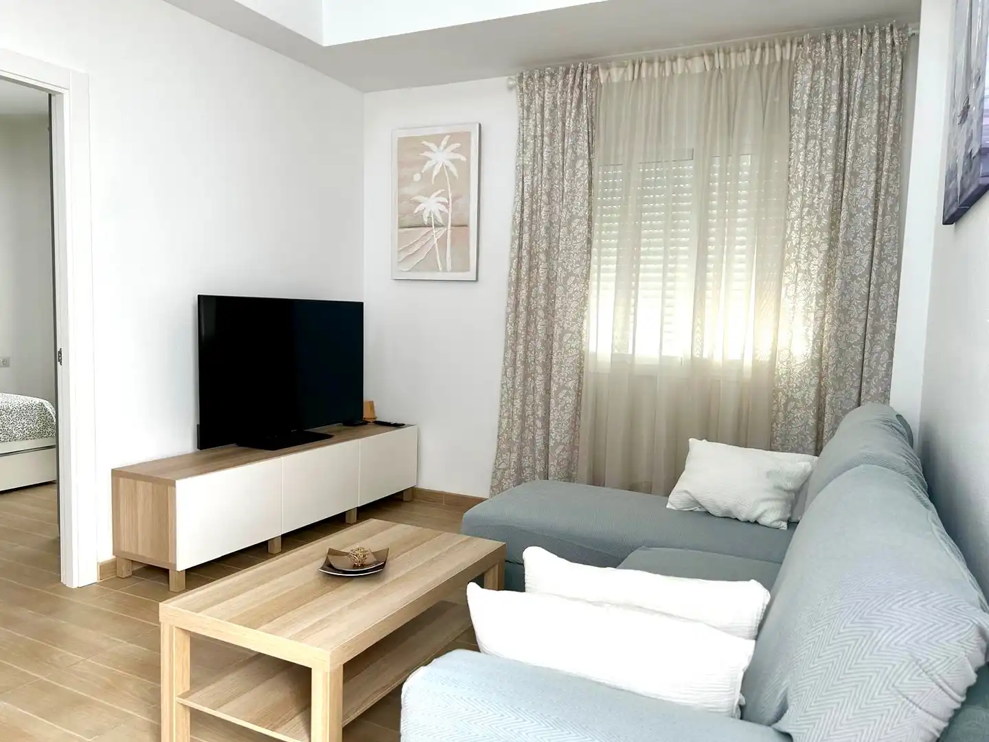 Sala de estar de Ático de alquiler en Balanegra con Aire acondicionado, Calefacción y Jardín privado