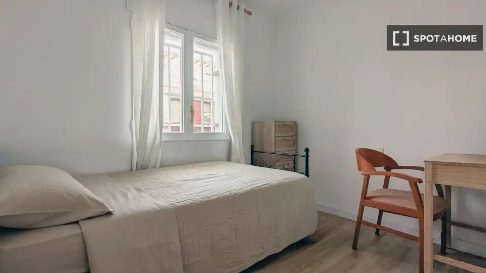 Bedroom of Apartments for share in Cubelles  with Air Conditioner, Terrace and Furnished