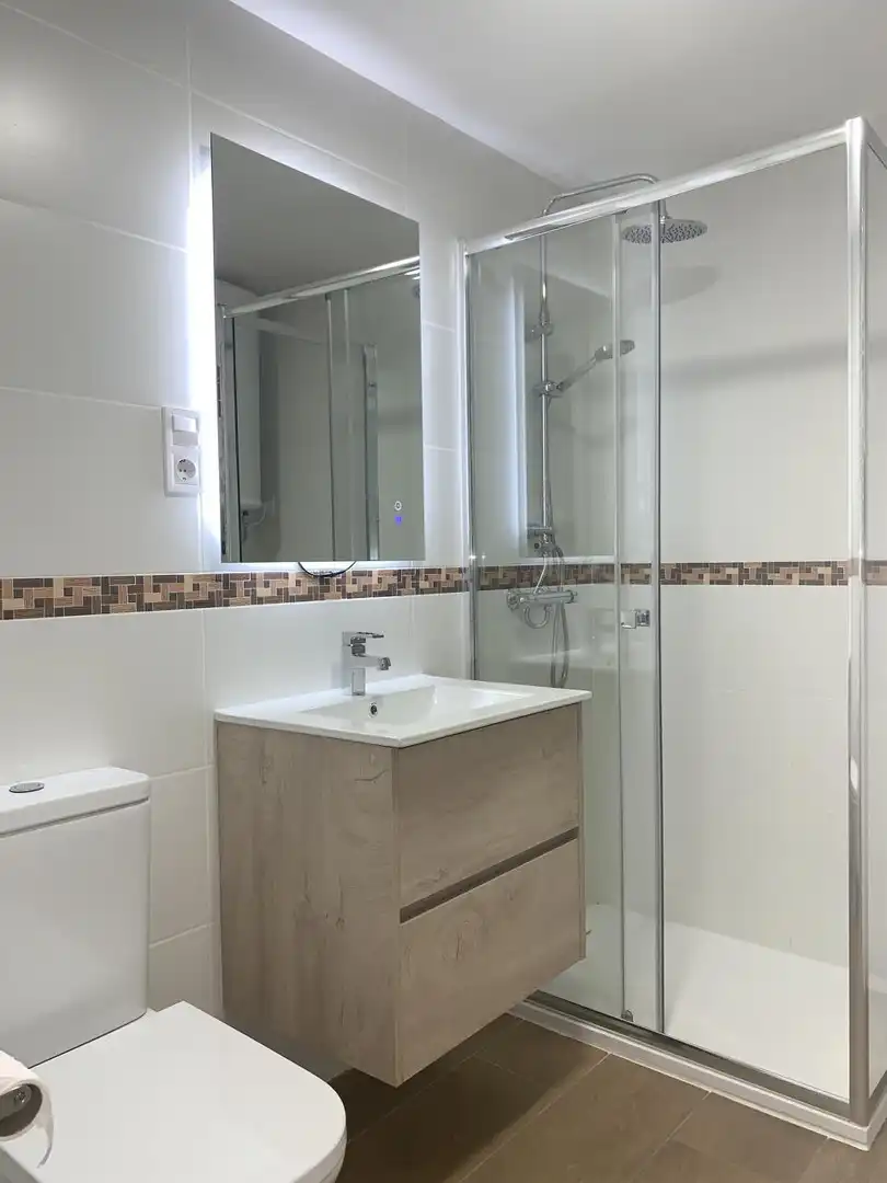 Bathroom of Study for rent in Madrid  with Air Conditioner, Terrace and Furnished