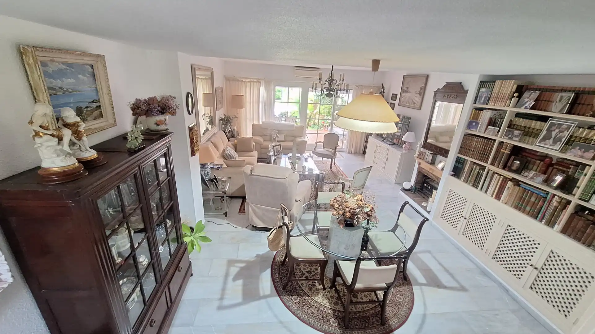 Dining room of Detached homes for sale in Estepona  with Air Conditioner, Terrace and Swimming Pool