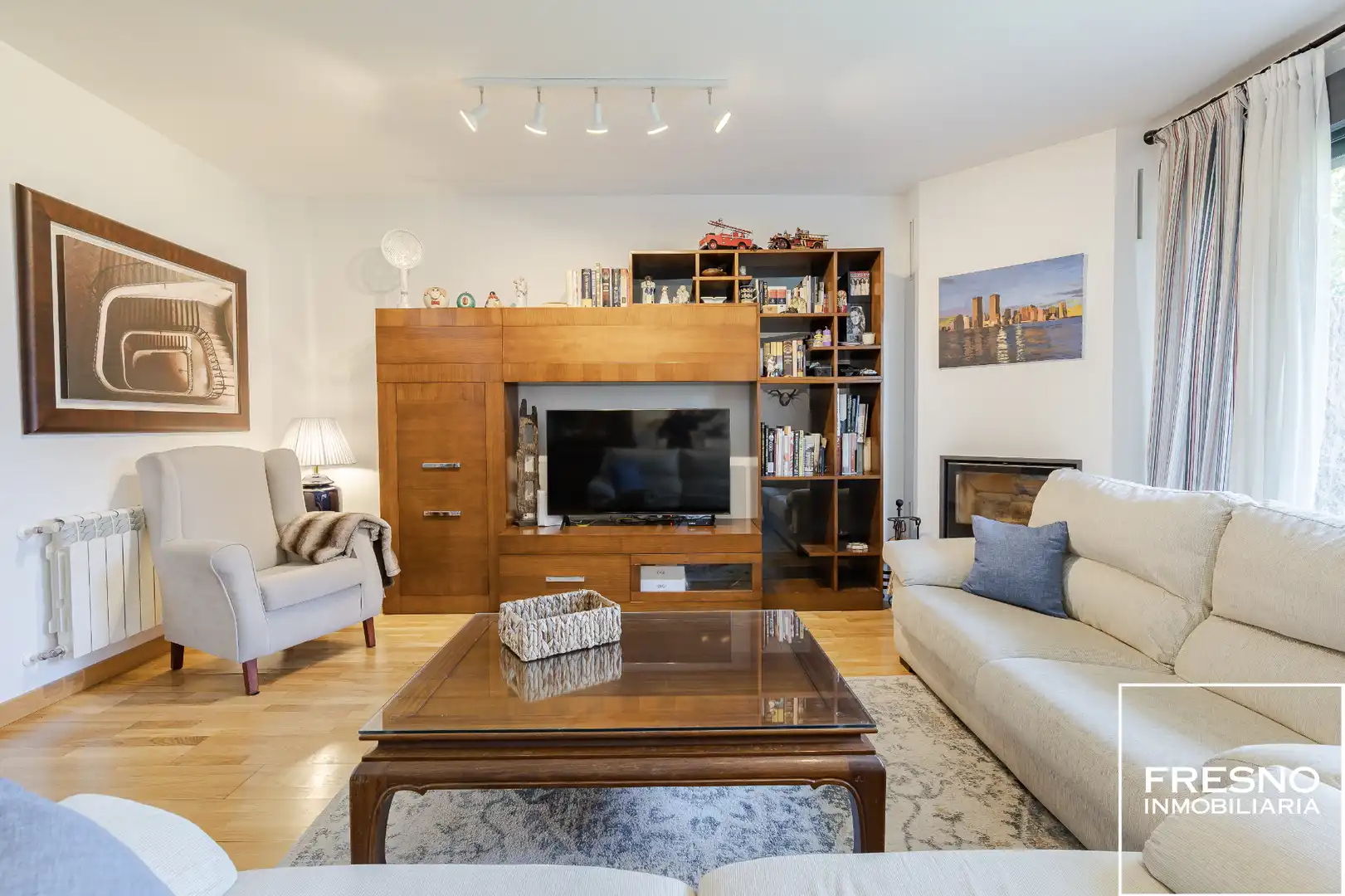 Sala de estar de Casa adosada en venta en Miramadrid