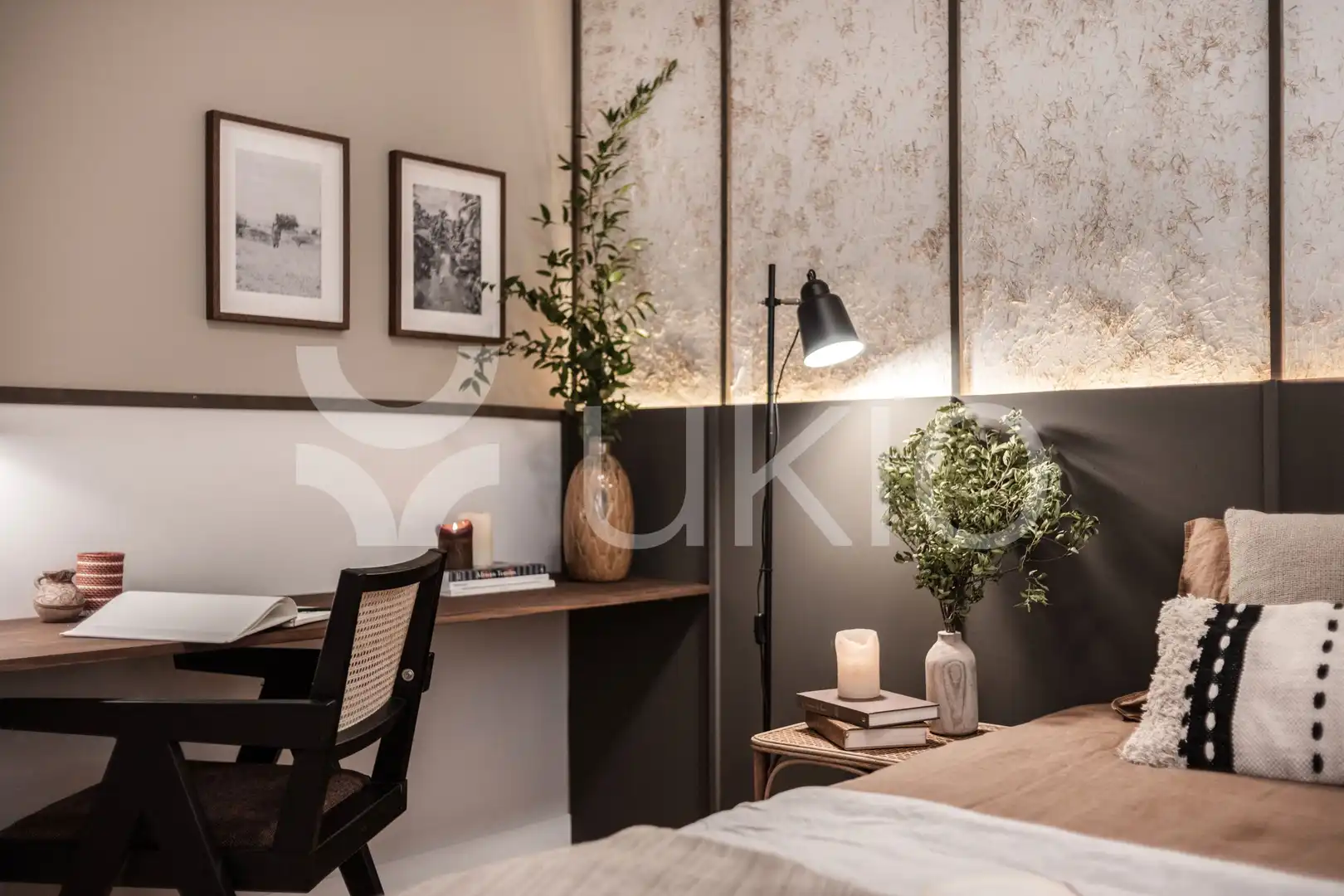 Dormitori de Apartament de lloguer en Madrid amb Aire condicionat, Calefacció i Moblat