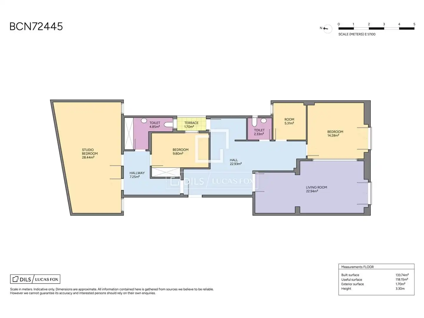 Flat for sale in Barcelona  with Air Conditioner and Heating