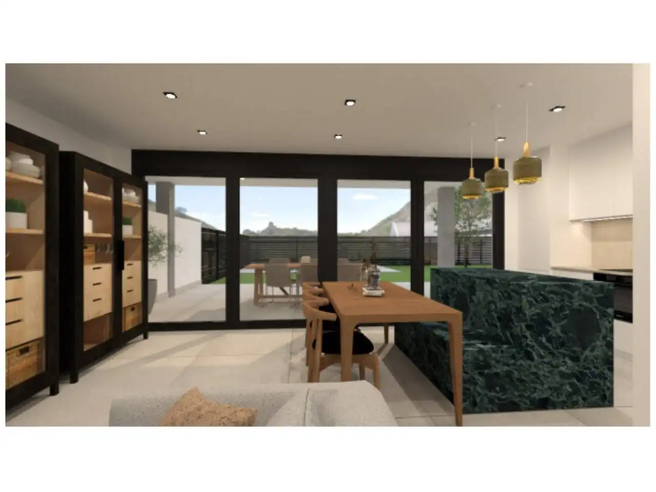Sala de estar de Casa o chalet en venta en San Esteban de Litera con Aire acondicionado, Calefacción y Jardín privado