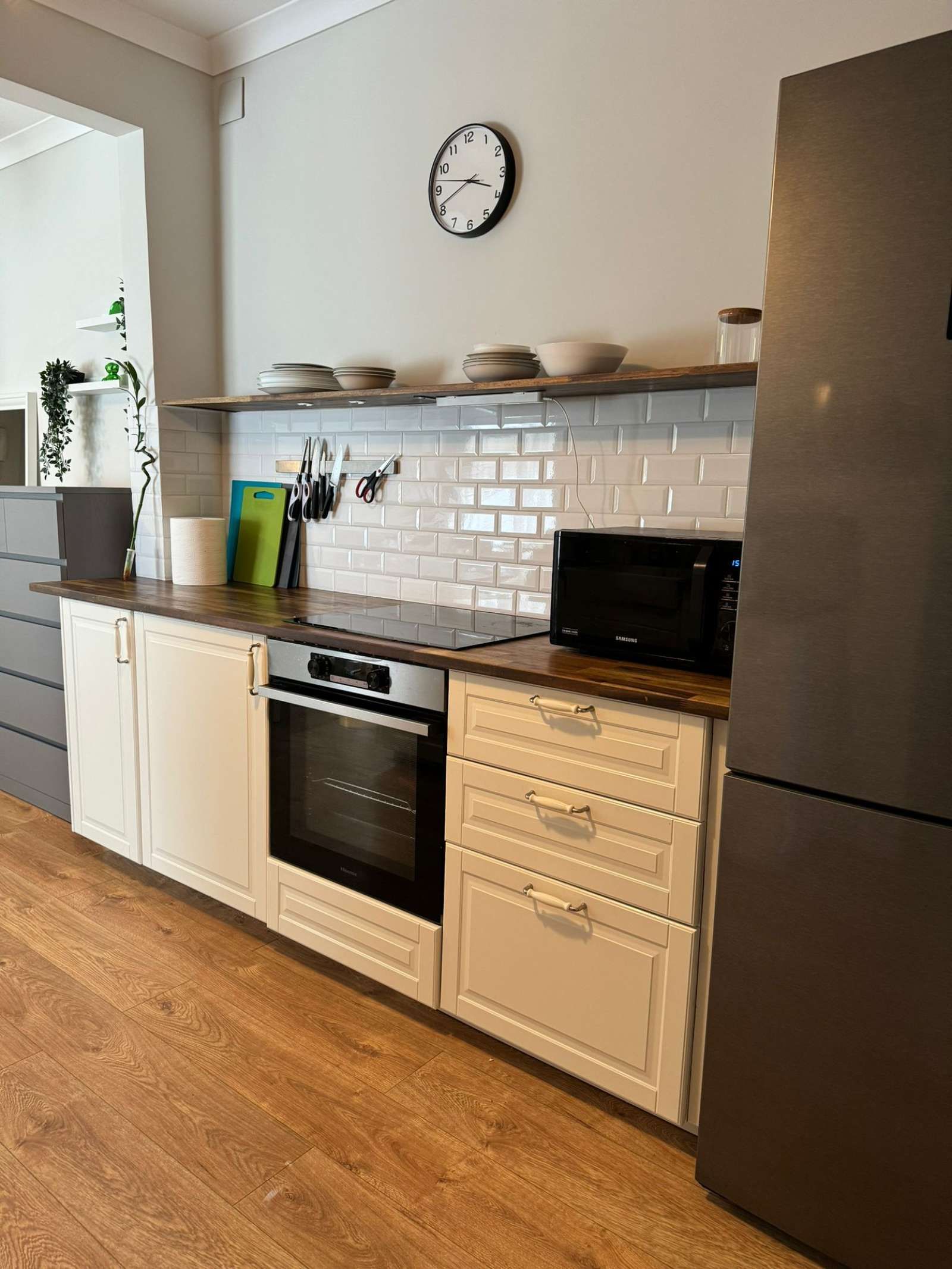 Kitchen of Apartment for share in  Barcelona Capital  with Air Conditioner, Heating and Terrace