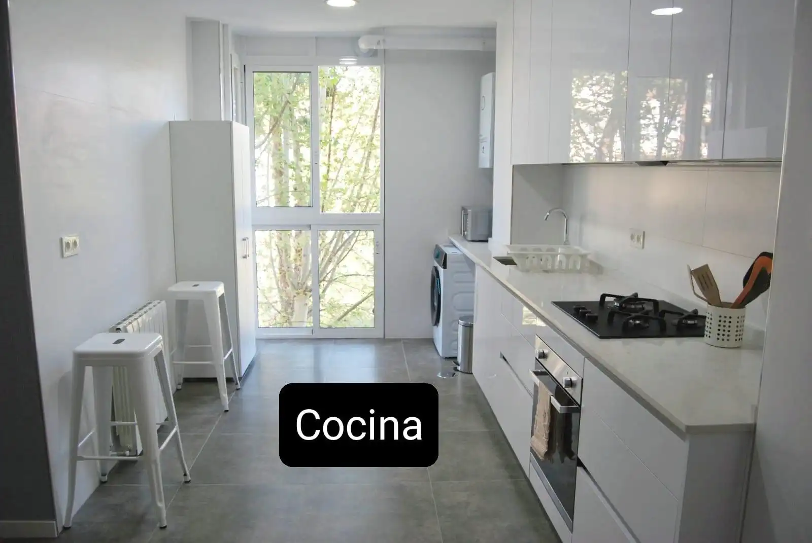 Cocina de Piso para compartir en Murcia con Aire acondicionado, Terraza y Amueblado