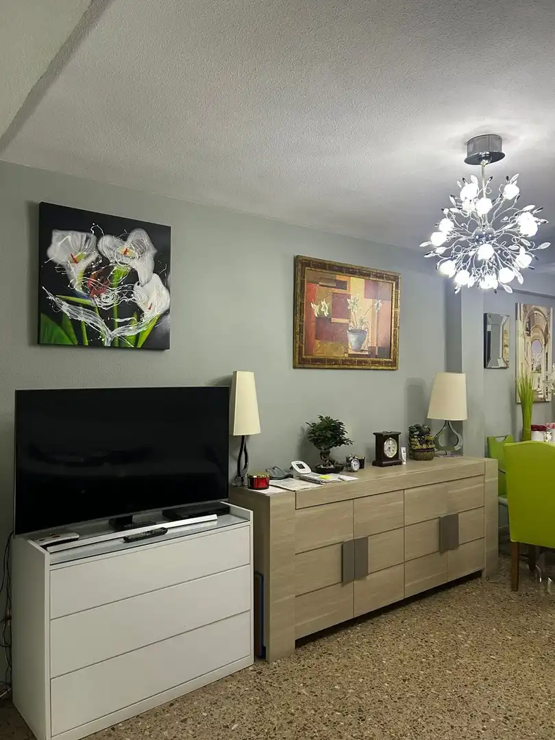Living room of Flat for rent in Valencia  with Air Conditioner and Furnished