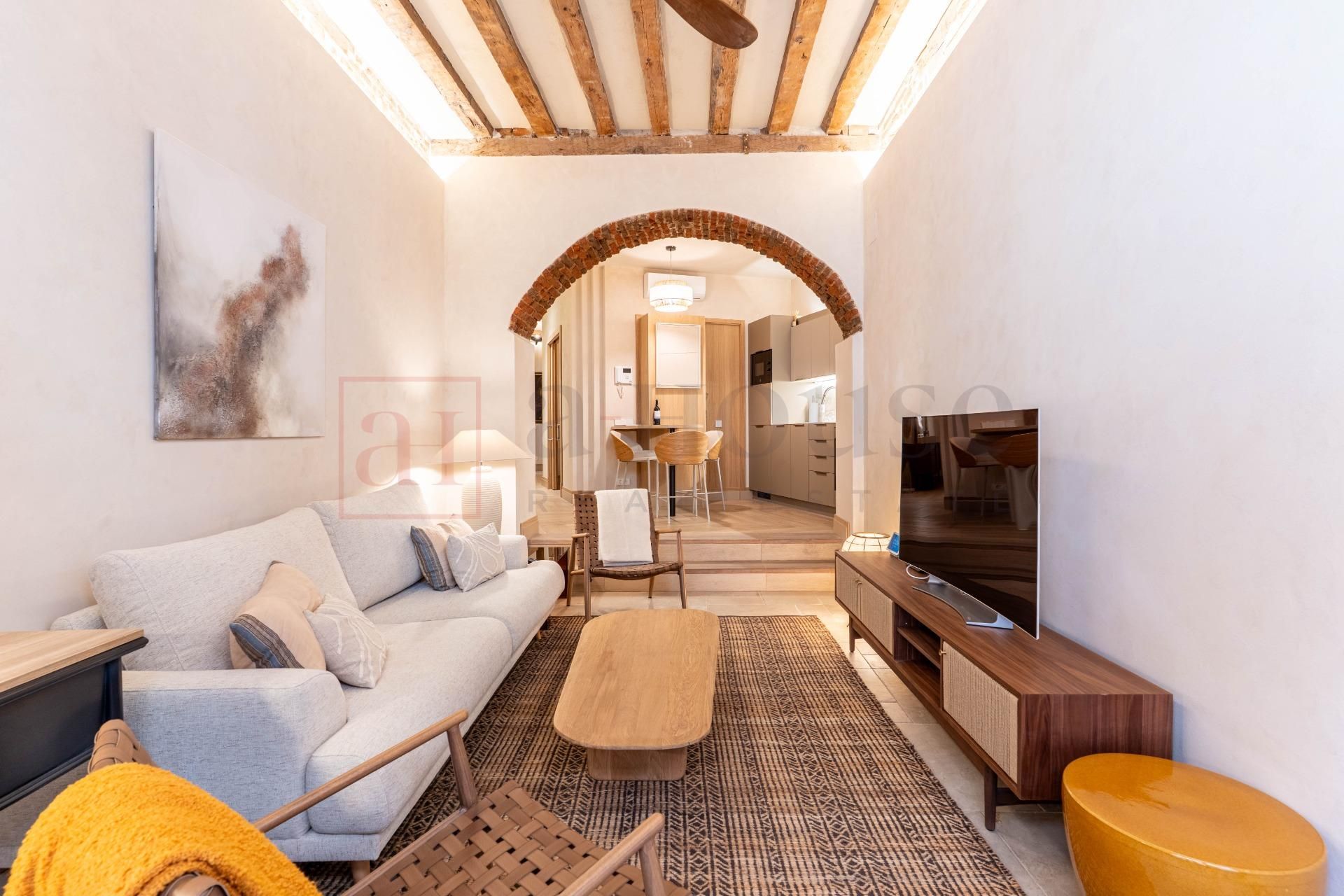 Living room of Planta baja for sale in  Madrid Capital  with Heating and Terrace