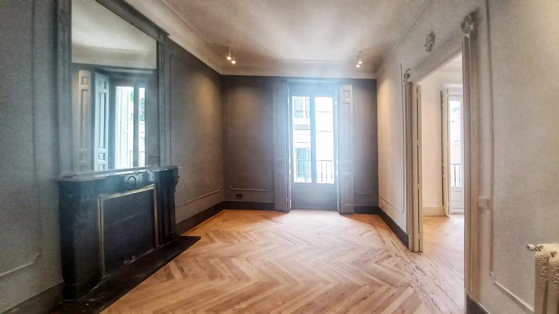 Wohnzimmer von Wohnung zur Miete in Madrid mit Klimaanlage, Heizung und Parkett