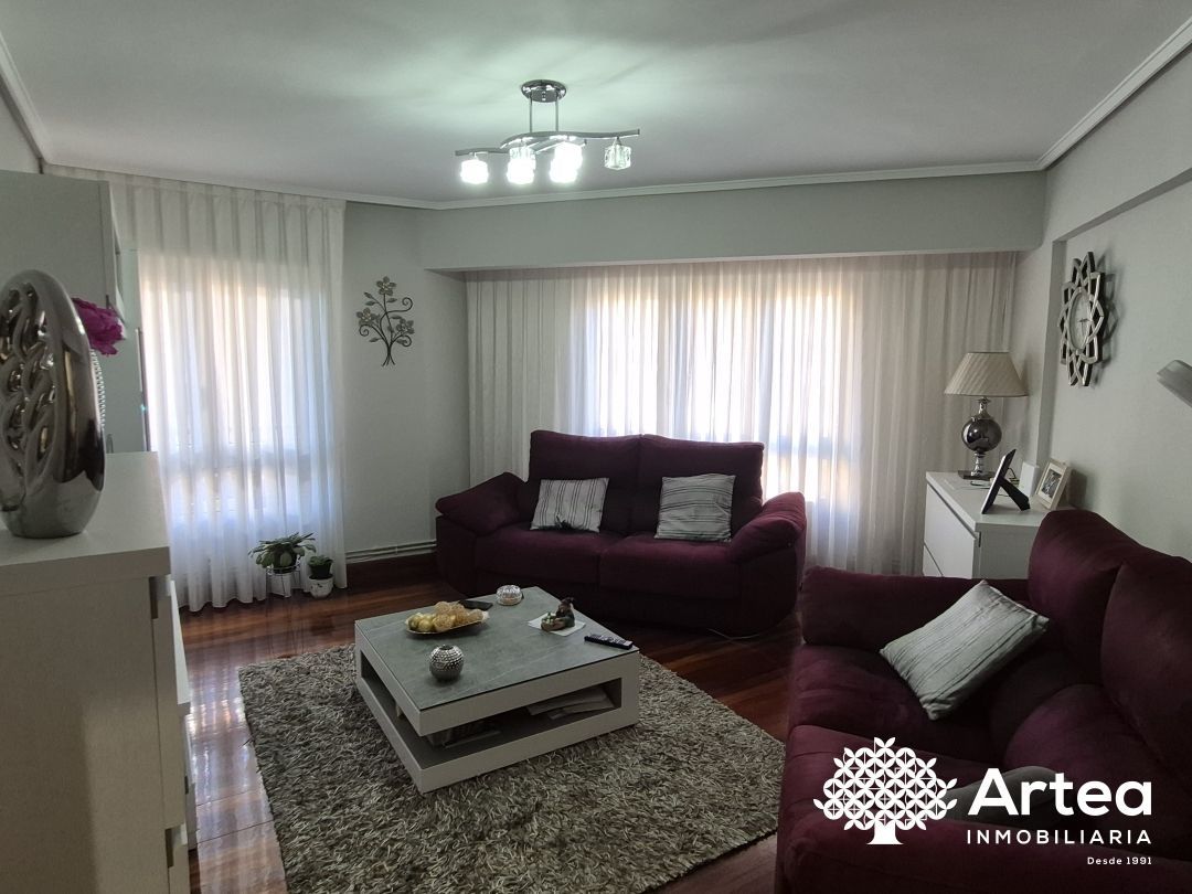 Living room of Flat for sale in Portugalete  with Heating, Terrace and Furnished