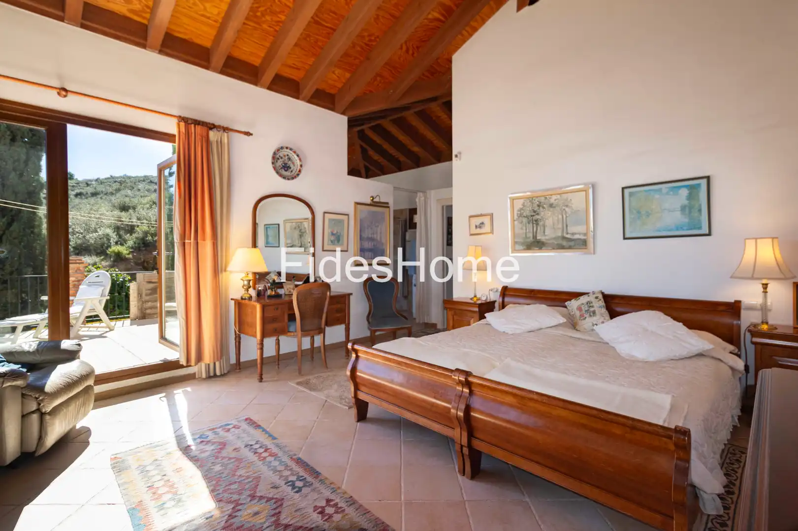 Dormitori de Finca rústica en venda en Villamena amb Aire condicionat, Calefacció i Jardí privat