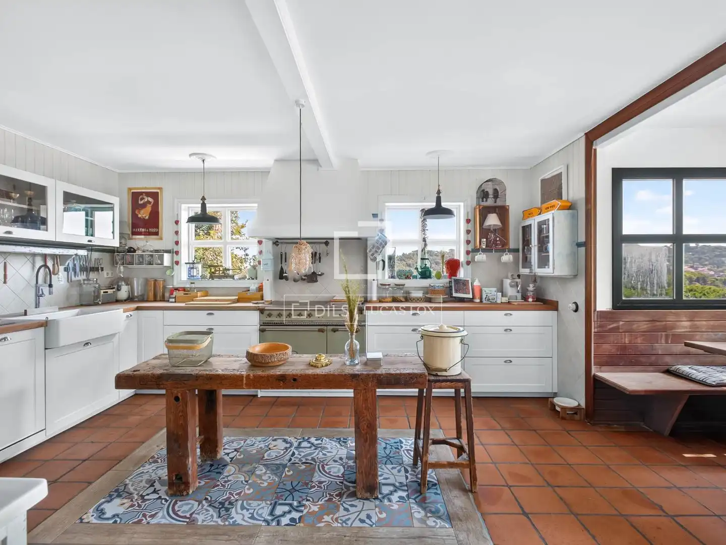 Cocina de Finca rústica en venta en Vallromanes con Calefacción, Jardín privado y Parquet