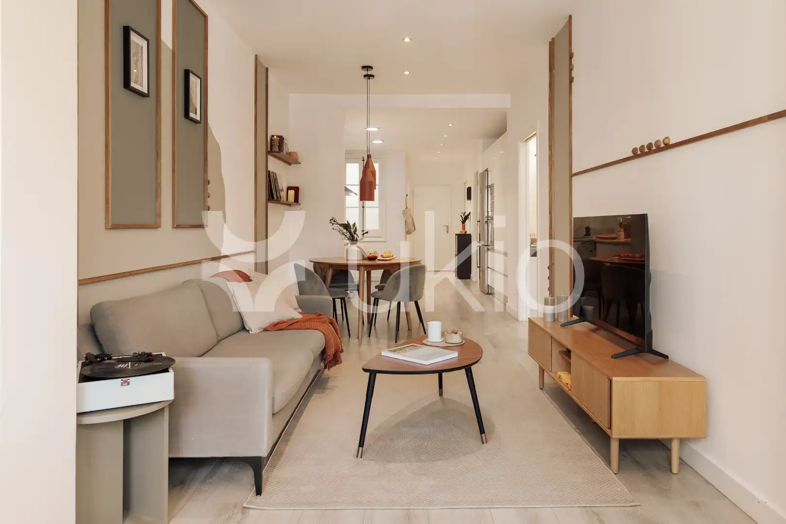 Sala d'estar de Apartament de lloguer en Barcelona amb Aire condicionat, Calefacció i Moblat