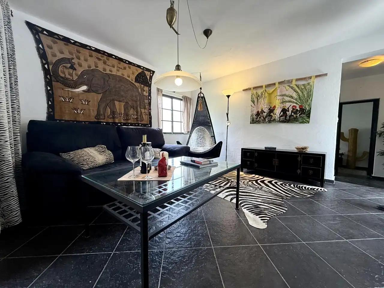 Sala d'estar de Casa o xalet en venda en Mogán amb Aire condicionat, Jardí privat i Terrassa