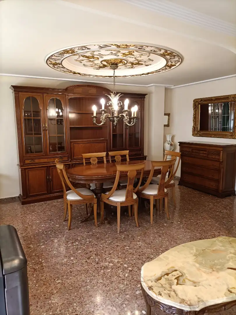 Dining room of Flat for sale in Castellnovo  with Terrace, Furnished and Balcony