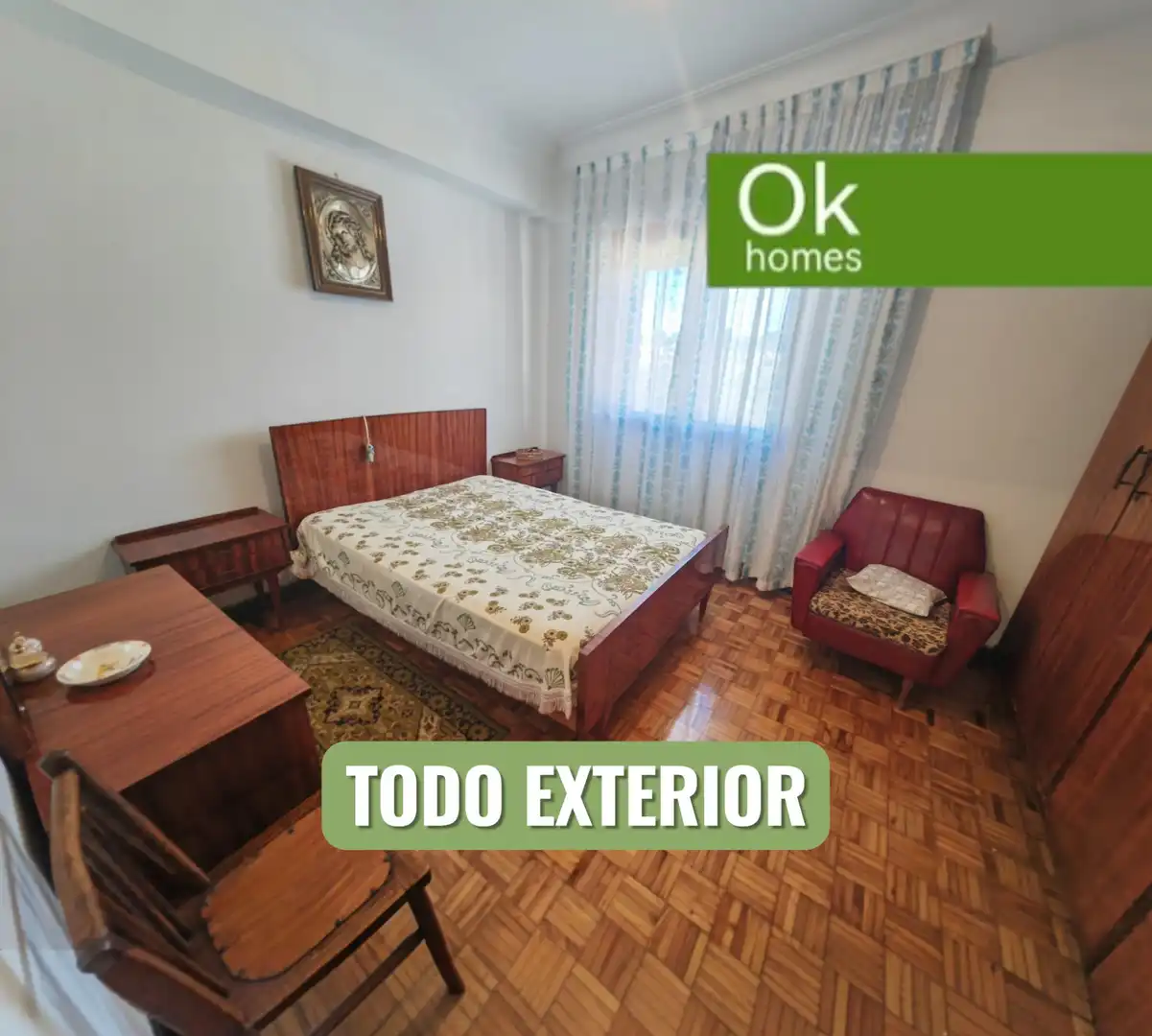 Dormitori de Pis en venda en Guitiriz amb Parquet, Terrassa i Moblat