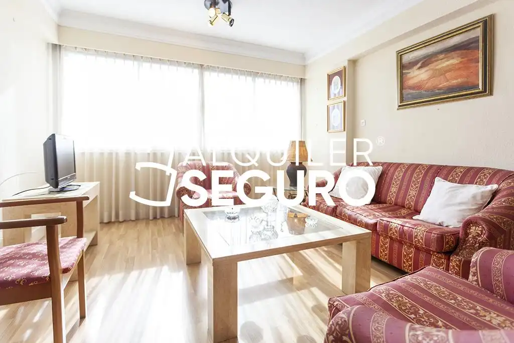 Sala d'estar de Pis de lloguer en Madrid amb Calefacció, Terrassa i Moblat