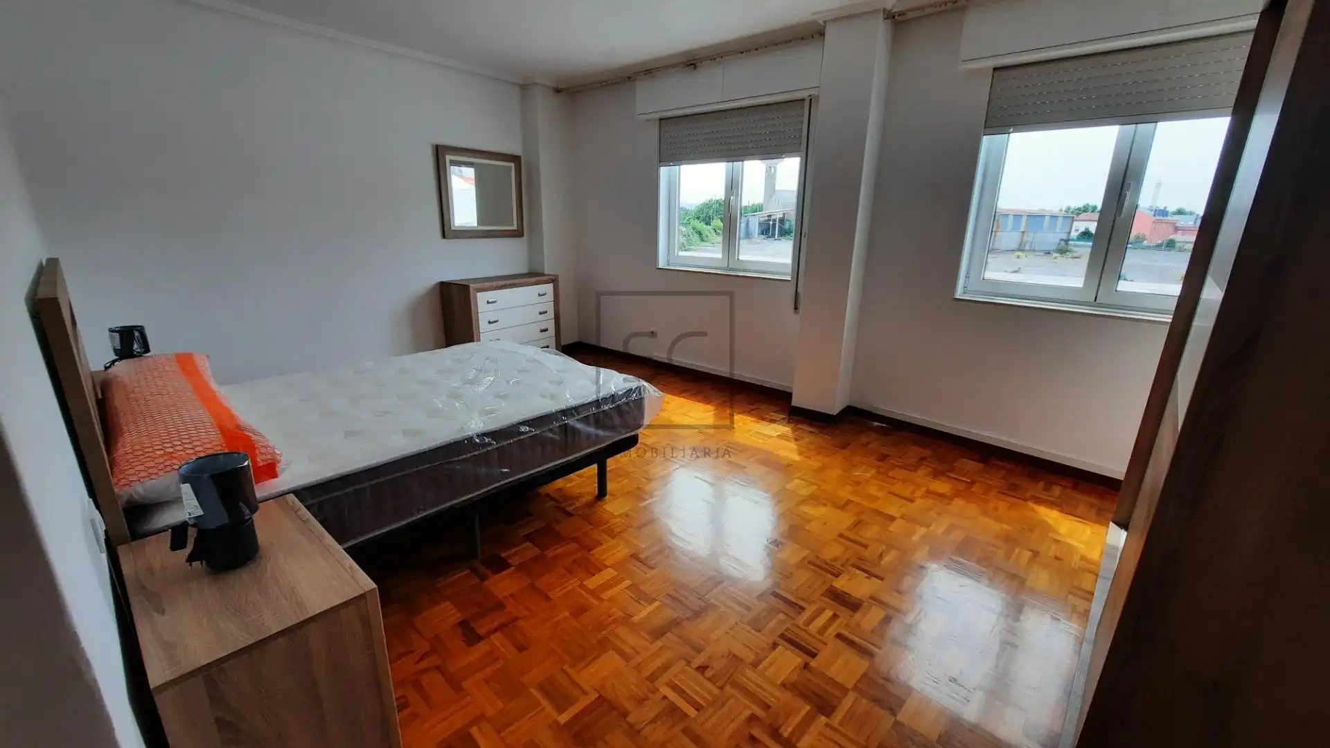 Bedroom of Flat for rent in Ferrol  with Heating, Terrace and Furnished