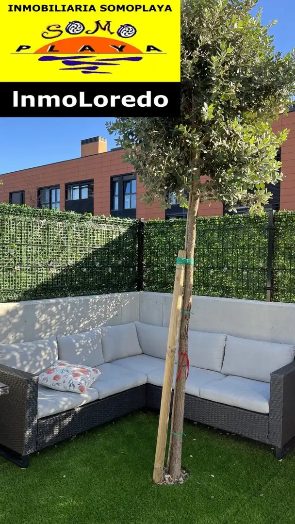 Terrasse von Wohnung zum Verkauf in Ribamontán al Mar mit Heizung, Privatgarten und Abstellraum