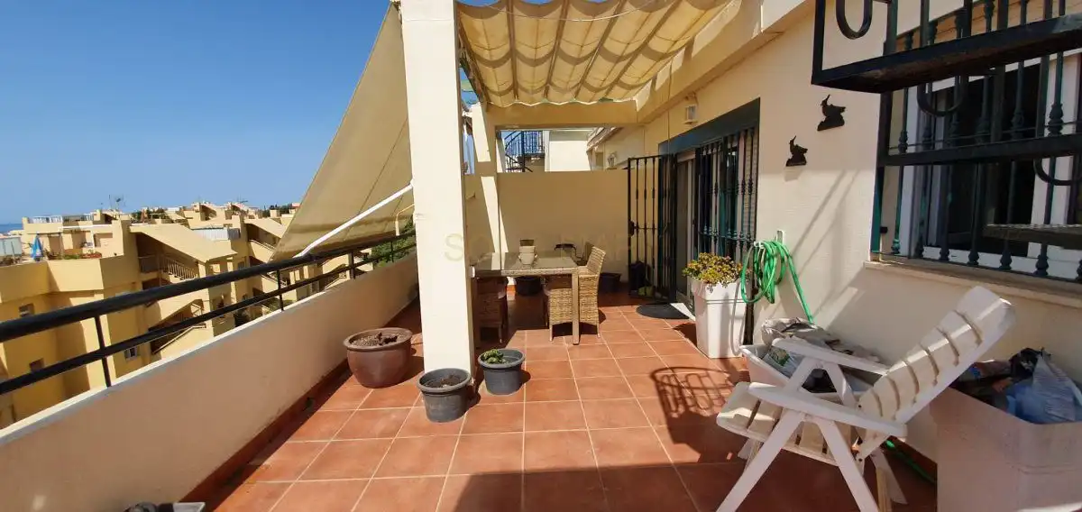 Terrasse von Dachboden zur Miete in Mijas mit Klimaanlage, Heizung und Terrasse