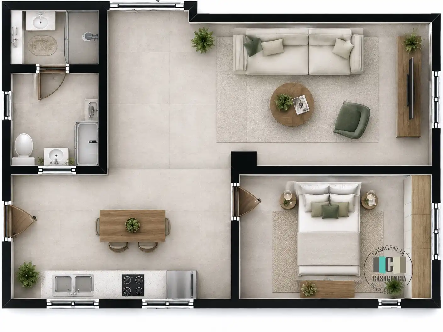 Wohnzimmer von Haus oder Chalet zum Verkauf in Benicasim / Benicàssim mit Klimaanlage, Privatgarten und Terrasse