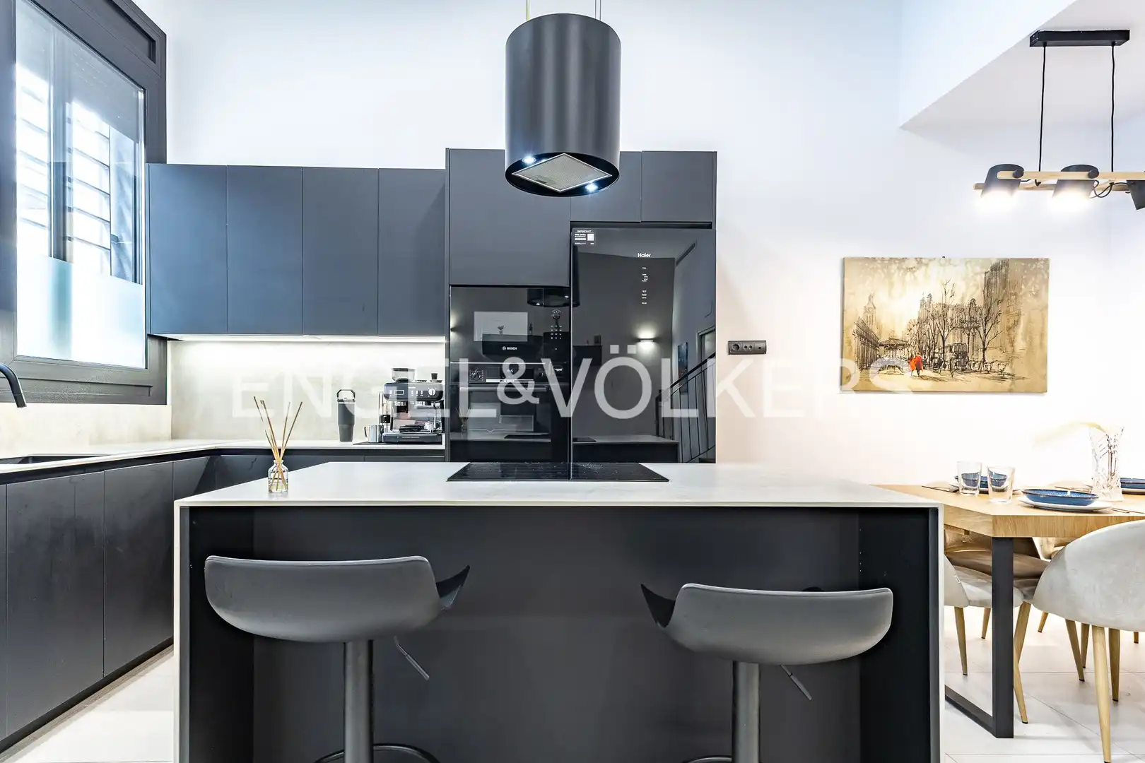 Cocina de Casa adosada en venta en Badalona con Aire acondicionado, Calefacción y Terraza