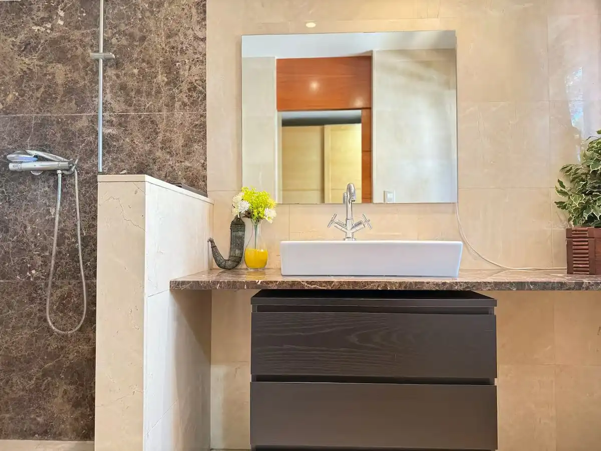 Bathroom of Houses for rent in Castelldefels  with Air Conditioner, Private garden and Terrace