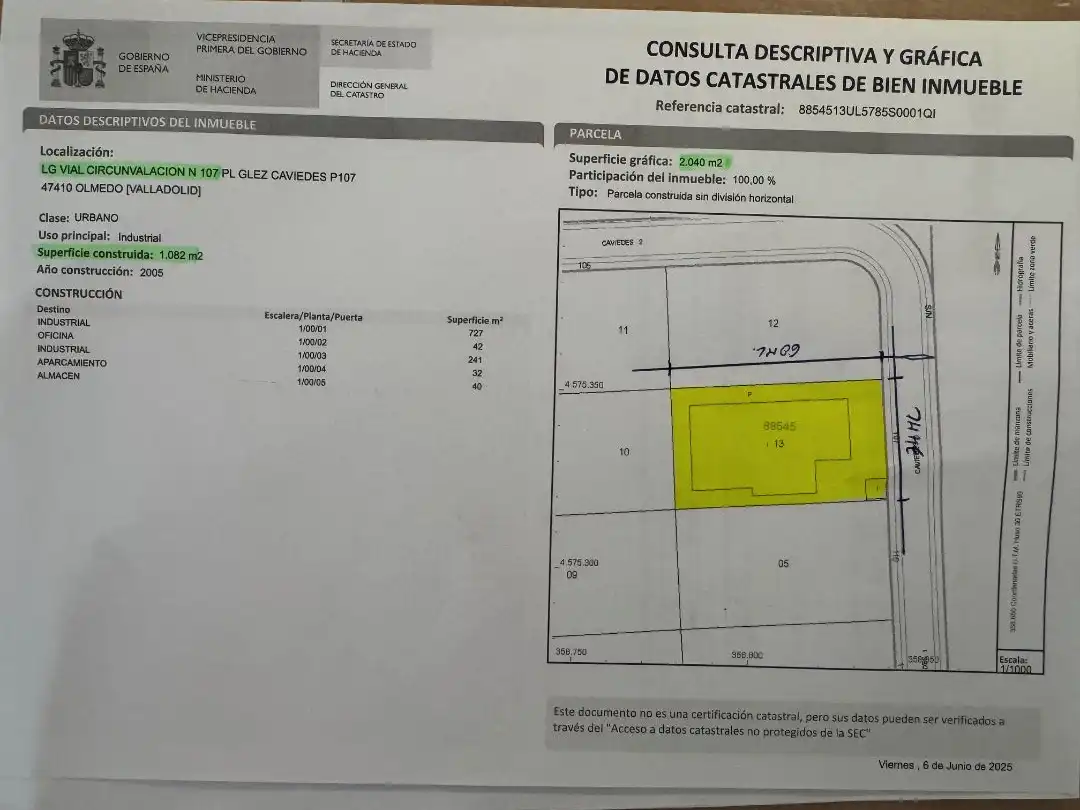 Nau industrial en venda en Olmedo amb Calefacció