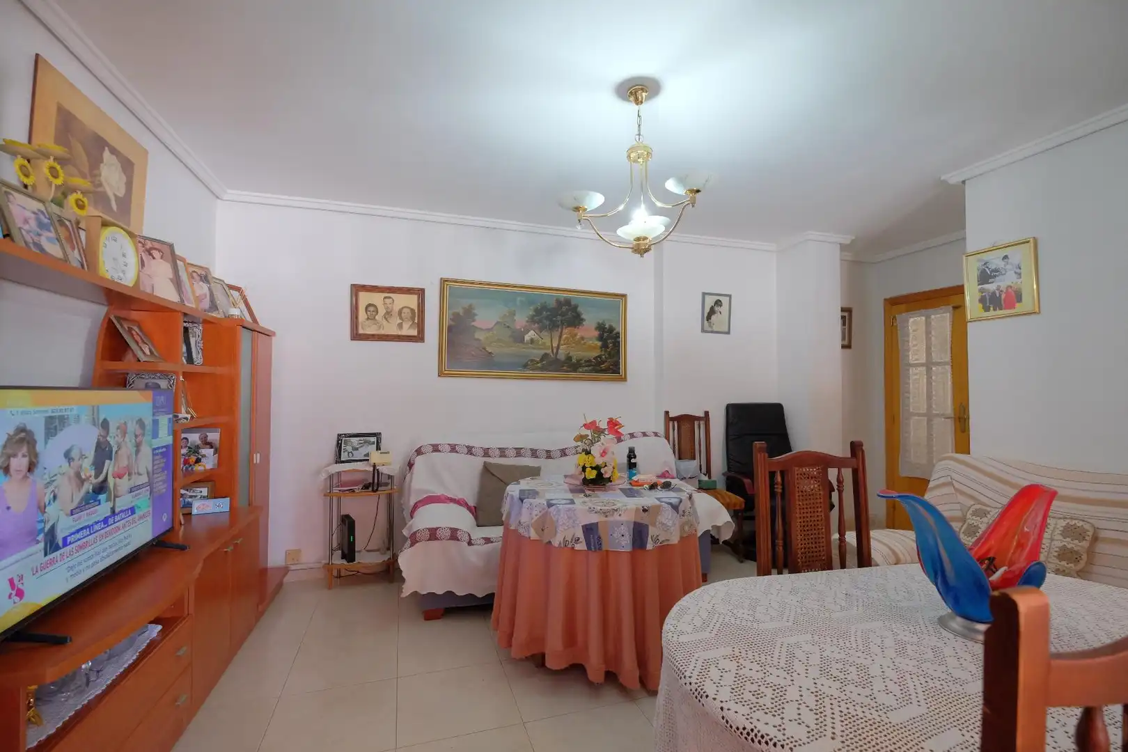 Sala d'estar de Àtic en venda en Calpe / Calp amb Aire condicionat, Calefacció i Terrassa