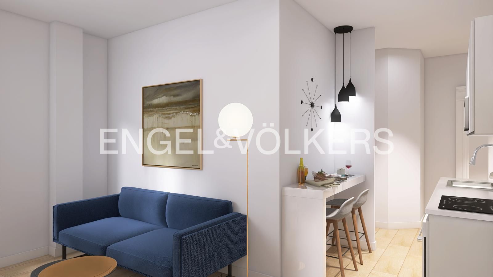 Sala d'estar de Apartament en venda en  Madrid Capital amb Aire condicionat i Calefacció