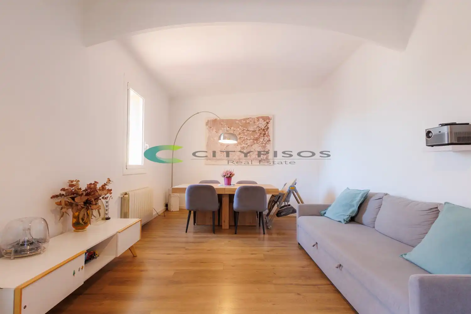 Sala de estar de Piso en venta en Barcelona con Aire acondicionado, Calefacción y Parquet