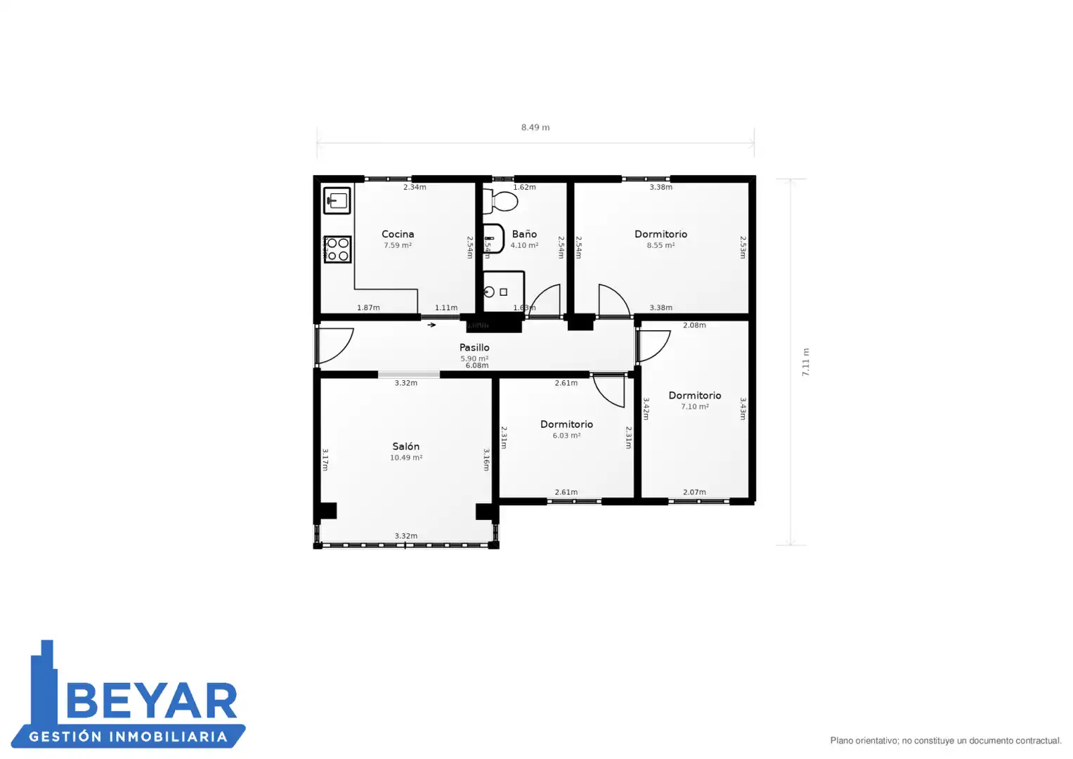 Piso en venta en Inmobiliaria - Barreda