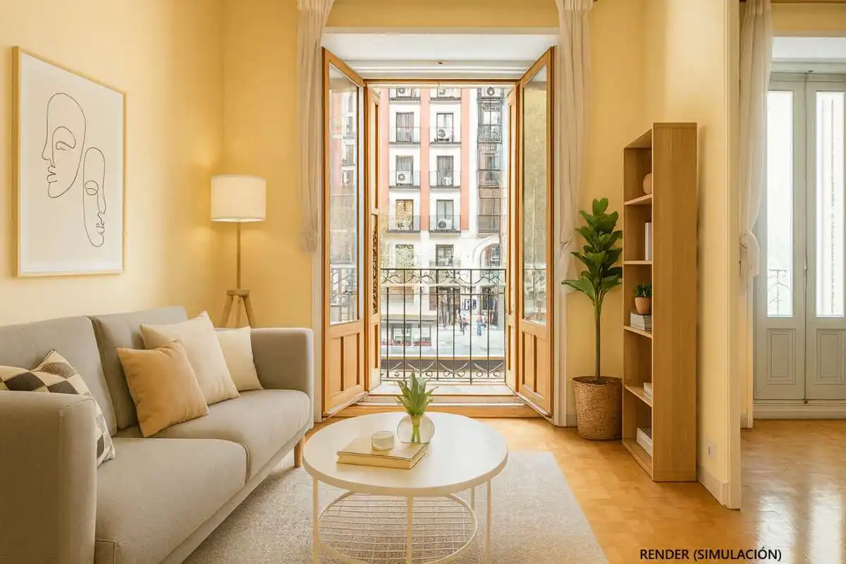 Bedroom of Flat for sale in Madrid  with Heating, Storage room and Balcony