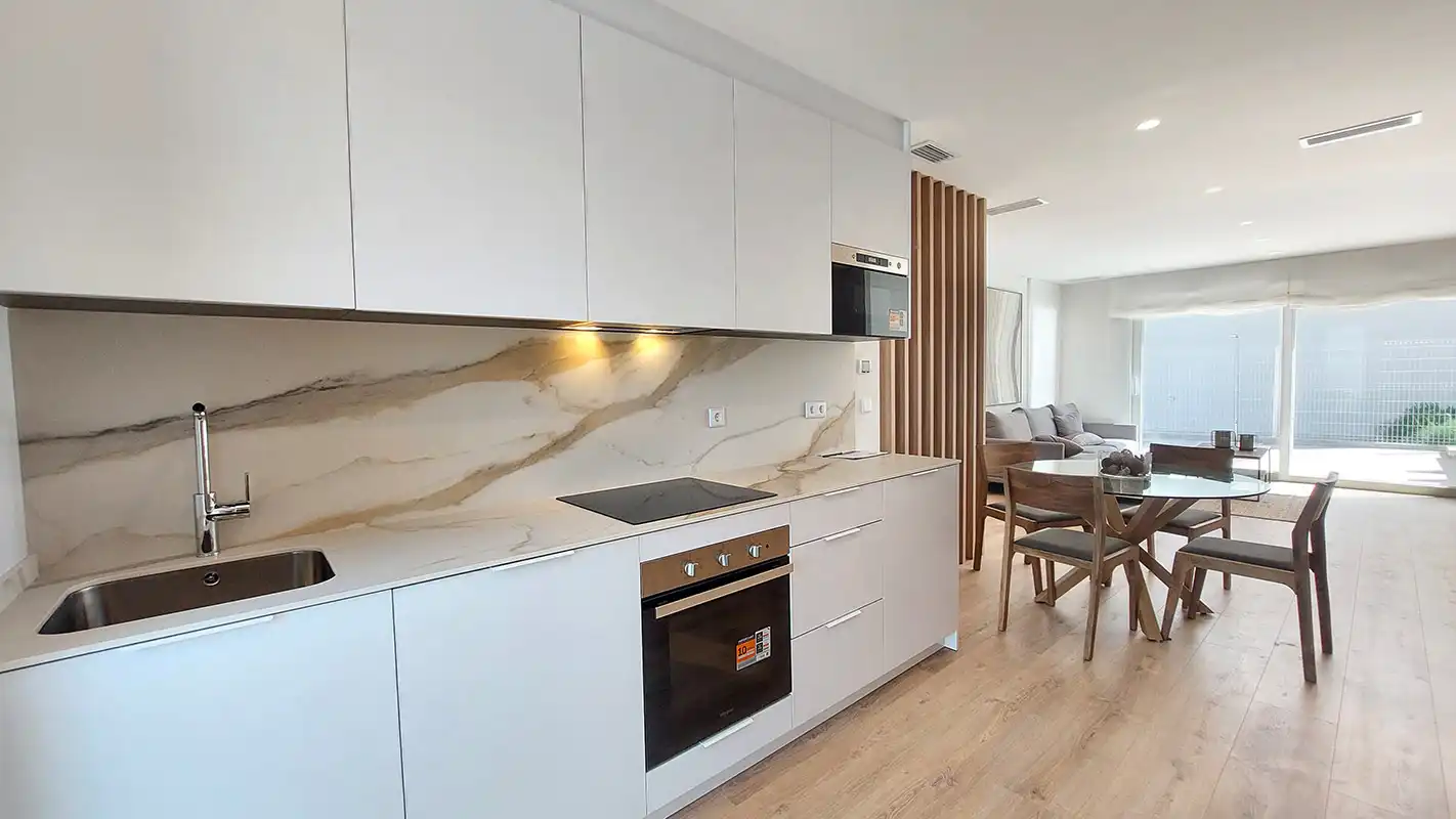 Cocina de Casa o chalet en venta en Hondón de las Nieves / El Fondó de les Neus con Aire acondicionado, Calefacción y Jardín privado